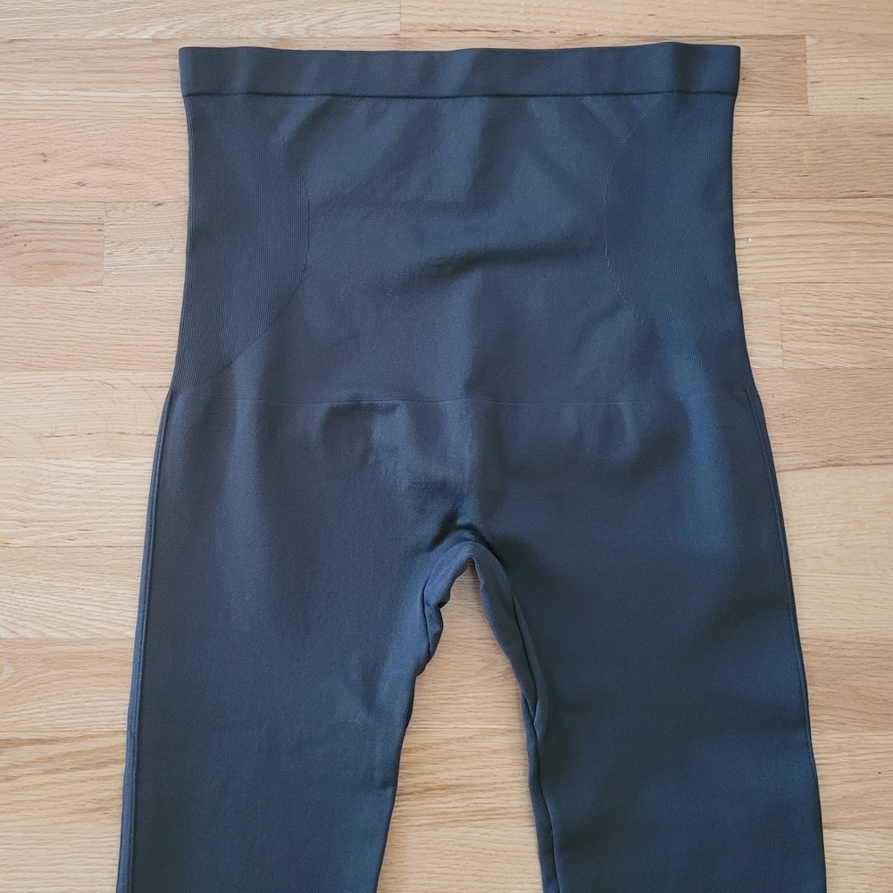 SHAPERMINT ESSENTIALS HIGH WAISTED SHAPING LEGGINGS GRAY PLUS 2XL - Picture 3 of 12